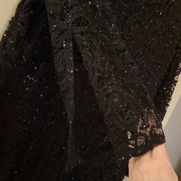 Black Lace & Sequin Dress - Picture 3 of 3